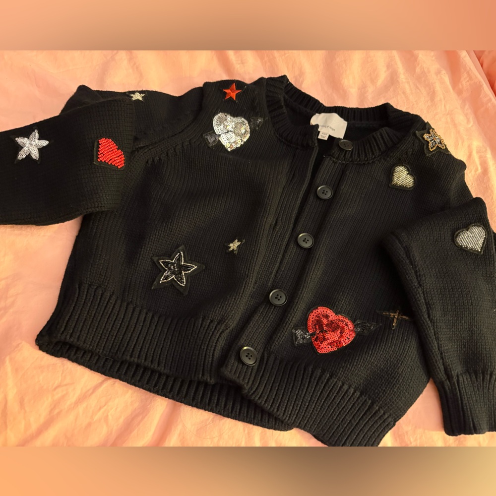 Cinq a Sep Black embellished Cardigan cotton XXS - Picture 2 of 7